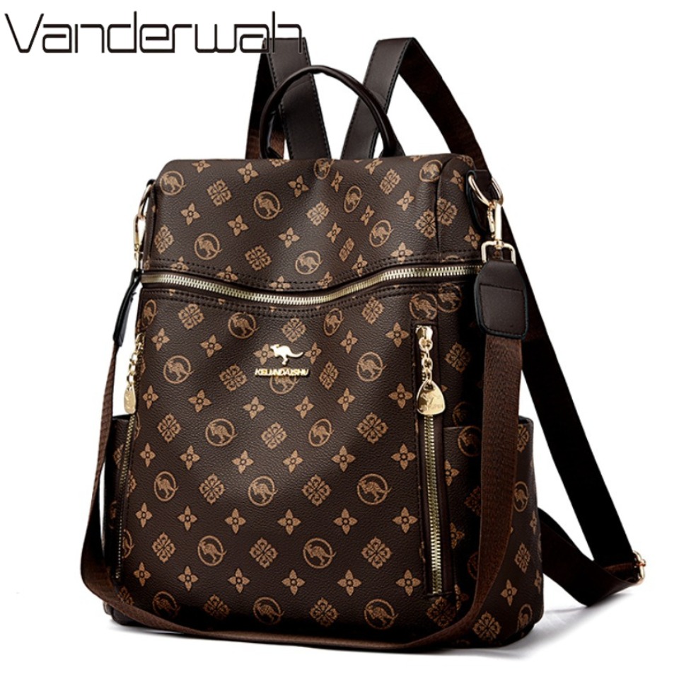 Leather Work Backpack - Genuine Brand Women's Soft Leather Backpack