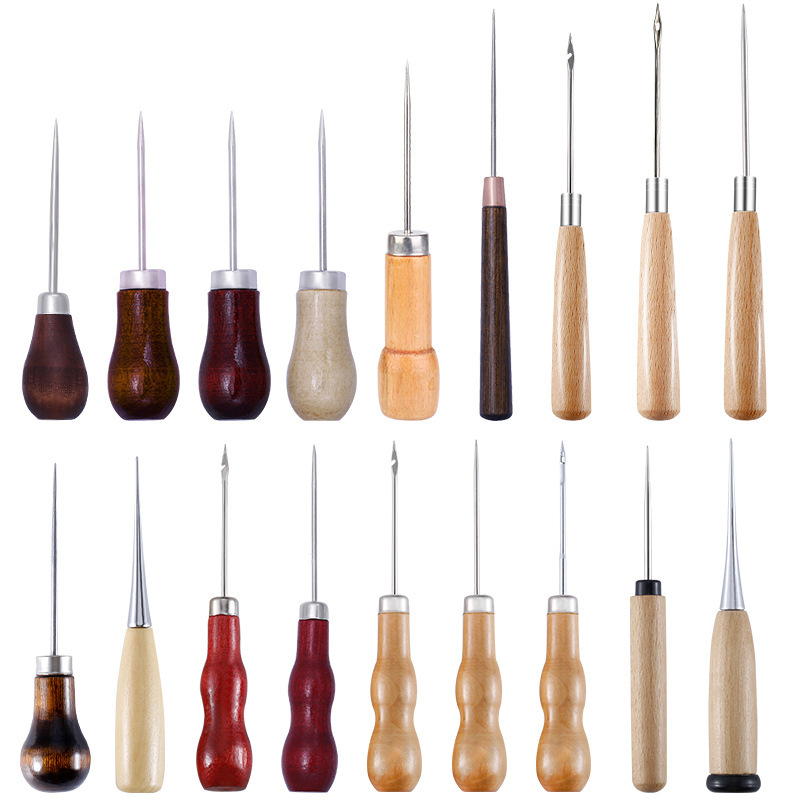 Leatherwork Repairs - Leather Awl Wood Handle Awls Sewing