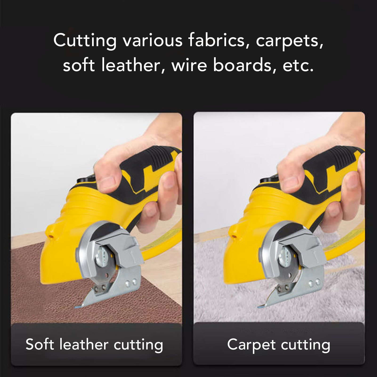 Round Knife Leatherwork - Cordless Carpet Scissors Handheld Multi Functional