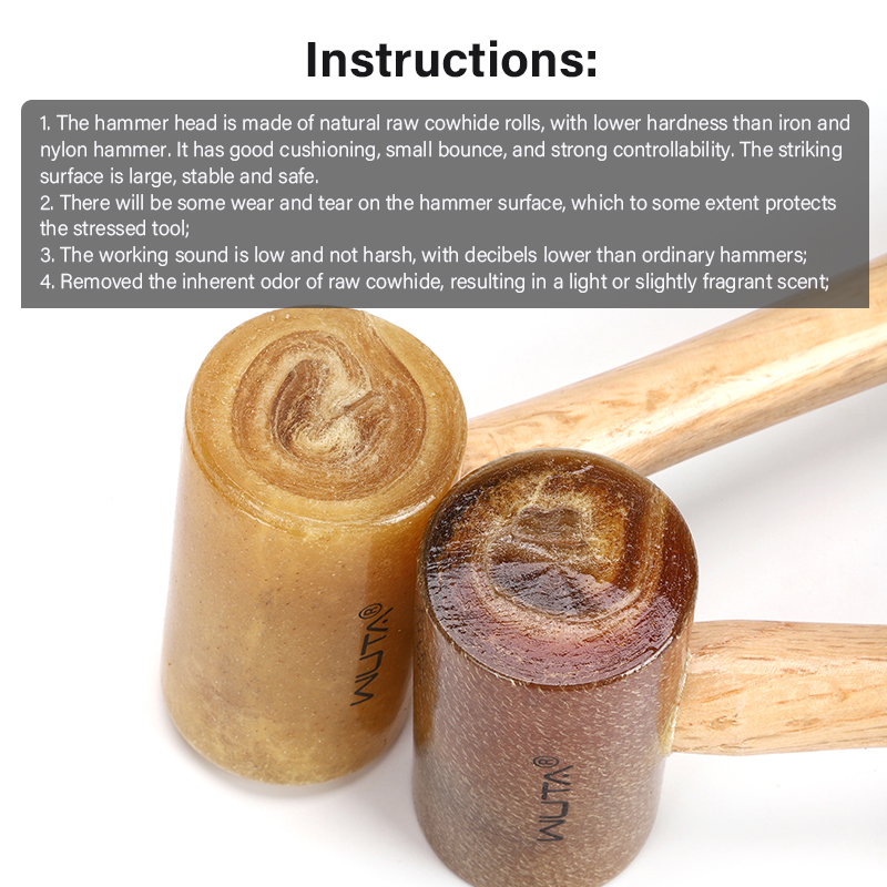 WUTA 100% Rawhide-Đầu Vồ Da Th - đánh giá và giá Mallet Rawhide Craft