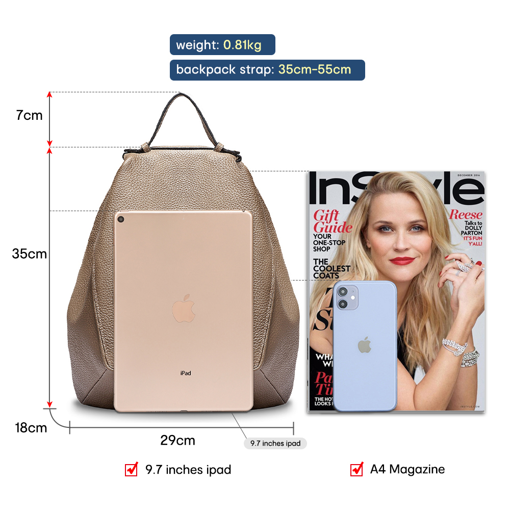Zency Women 100% Genuine Leath - đánh giá và giá Leather Work Backpack