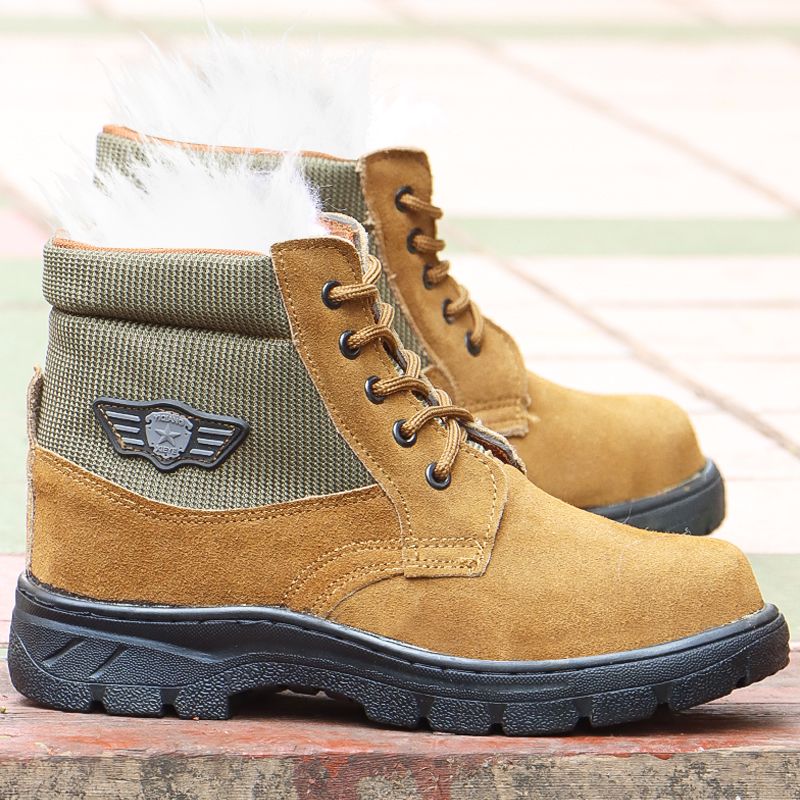 Winter Men Snow Boots Genuine  - đánh giá và giá Leather Work Boots