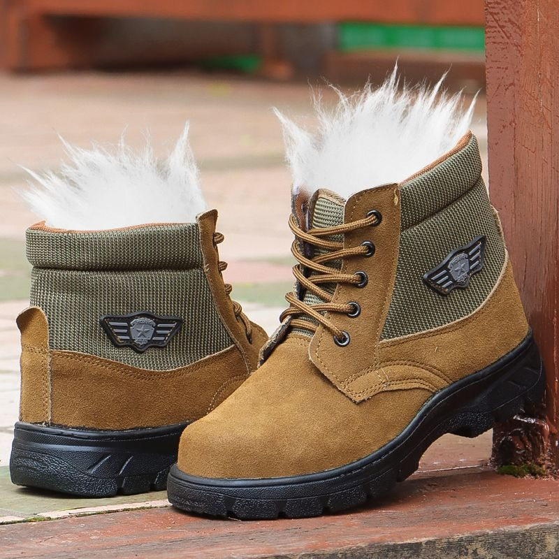 Winter Men Snow Boots Genuine  - đánh giá và giá Leather Work Boots