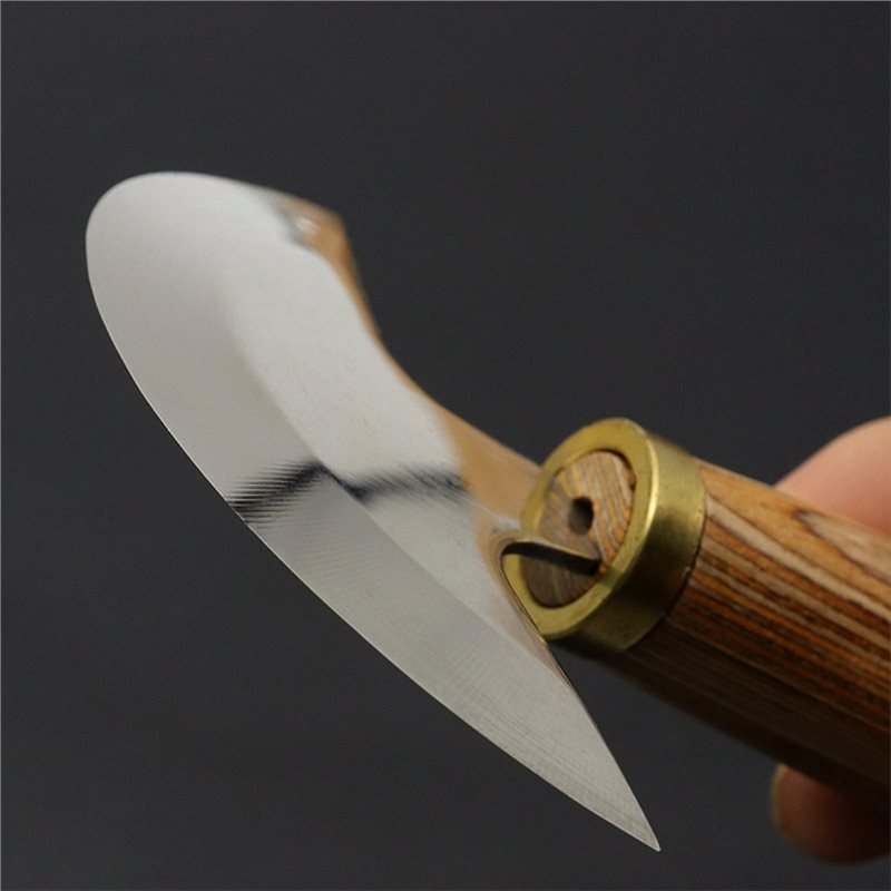 AB41-Wood Handle For Leathercr - đánh giá và giá Round Knife Leatherwork