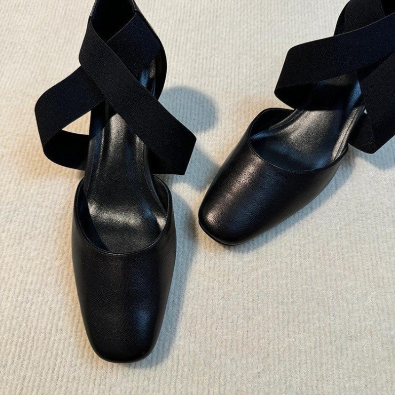 Women's Cross Strap Block Heel - đánh giá và giá Leather Work Outfit