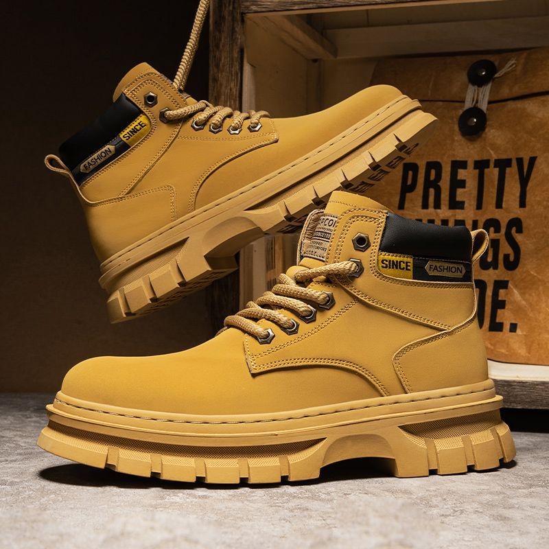 Vintage Men Platform Ankle Boo - đánh giá và giá Leather Work Boots