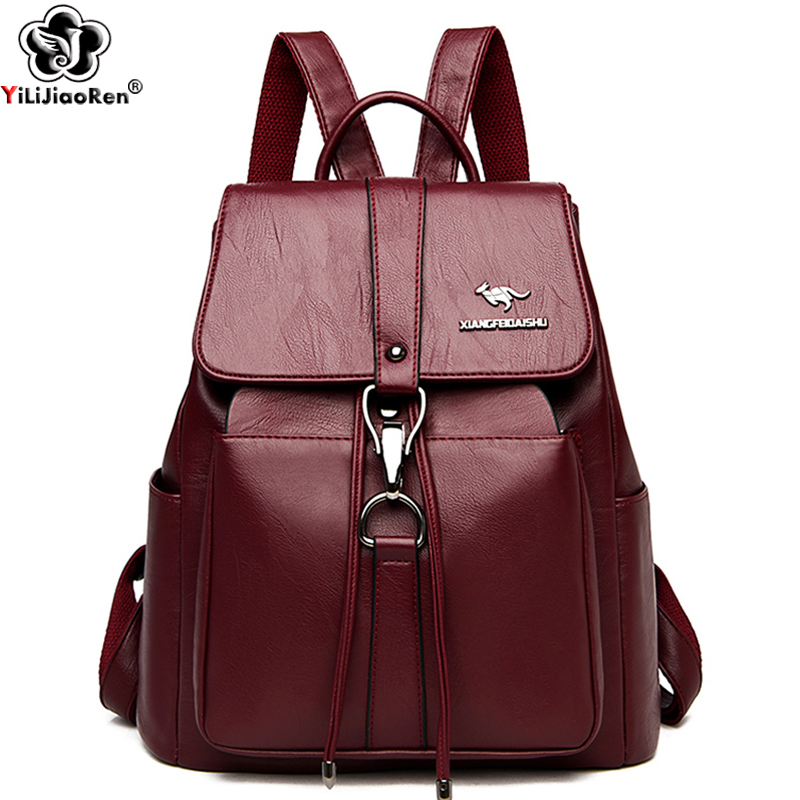 Chống Trộm Ba Lô Nữ Túi Đeo Va - đánh giá và giá Leather Work Backpack