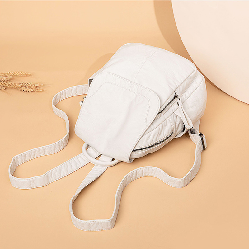 Women's Backpack White Washed  - đánh giá và giá Leather Work Backpack