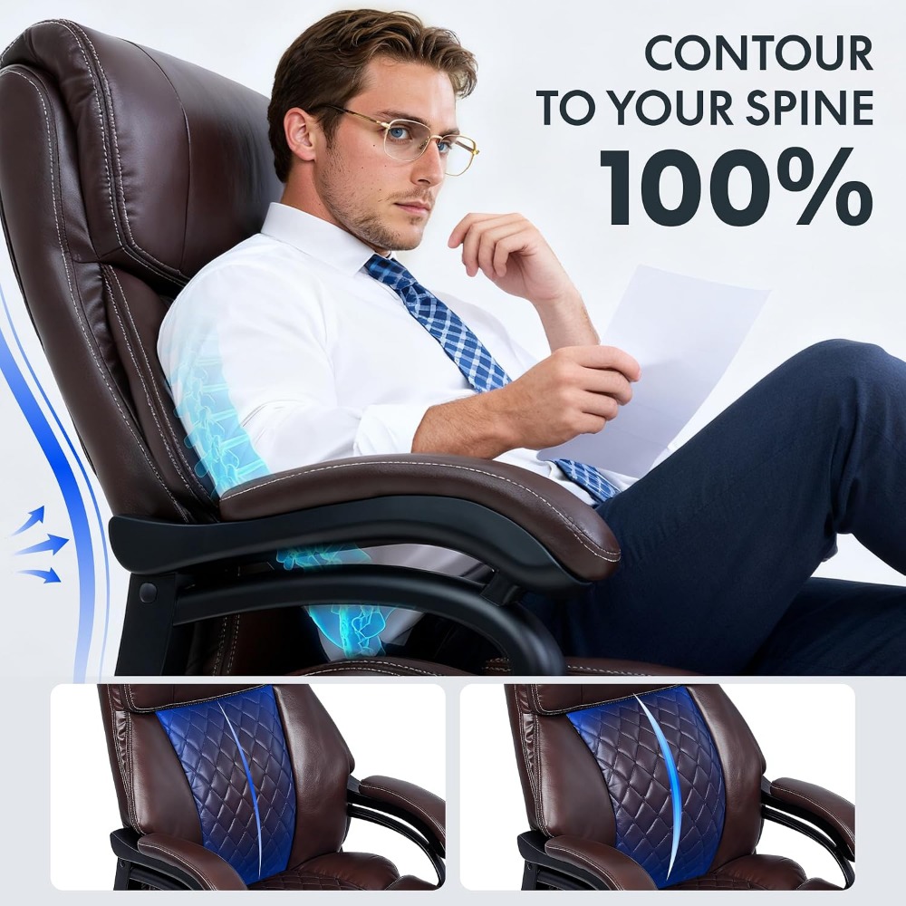 High-Capacity Office Chair for - đánh giá và giá Leather Work Leather