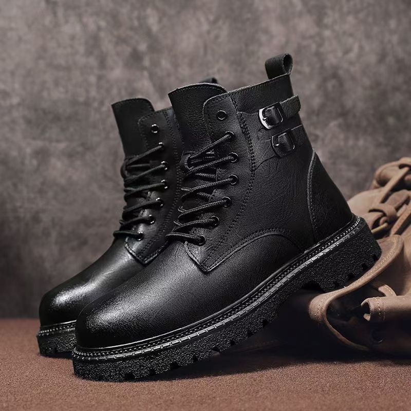 Men Autumn Winter Big Size Gen - đánh giá và giá Leather Work Boots