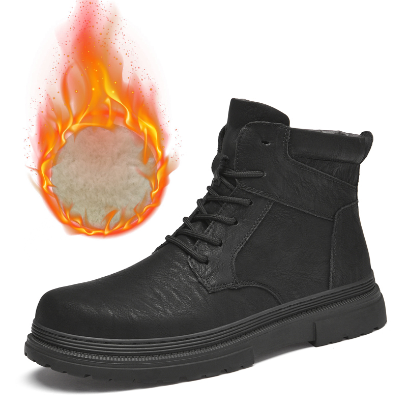 Warm Winter Men Leather Shoes  - đánh giá và giá Leather Work Boots