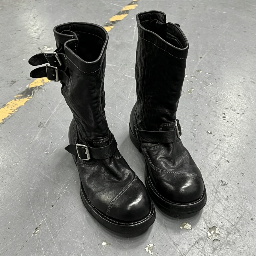 Vintage Distressed Black Leath - đánh giá và giá Leather Work Boots