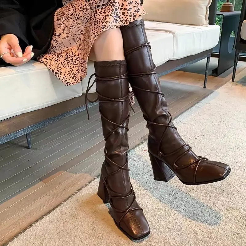 Autumn Winter Leather Strap Kn - đánh giá và giá Leather Work Boots